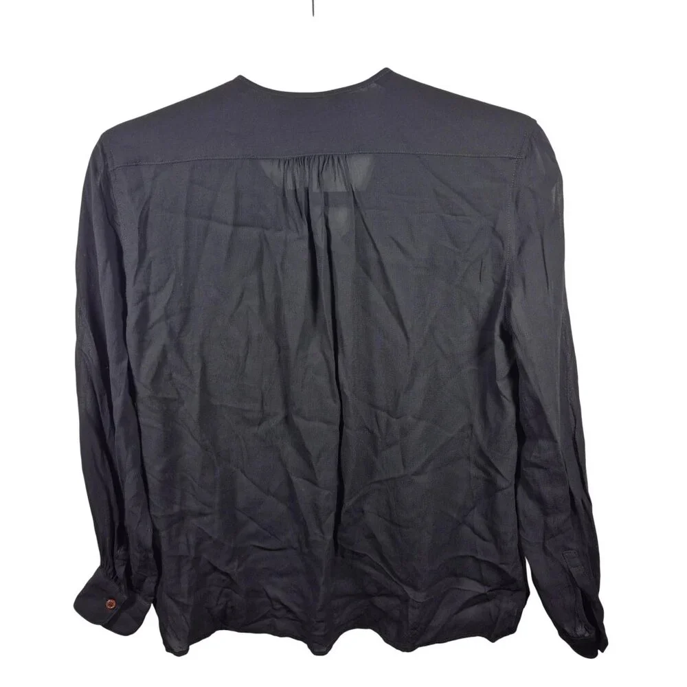 Reformation Top Womens Large Popover Button Down Blouse 3/4 Sleeve Capsule - Picture 2 of 6